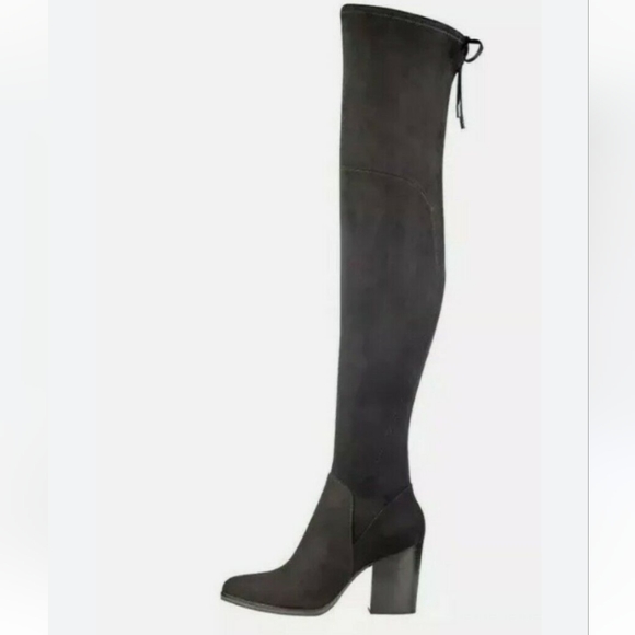 NWT Marc Fisher Ltd. 'Arletta' Over-the-Knee Pointy Toe Boots in Charcoal Grey - Picture 4 of 11